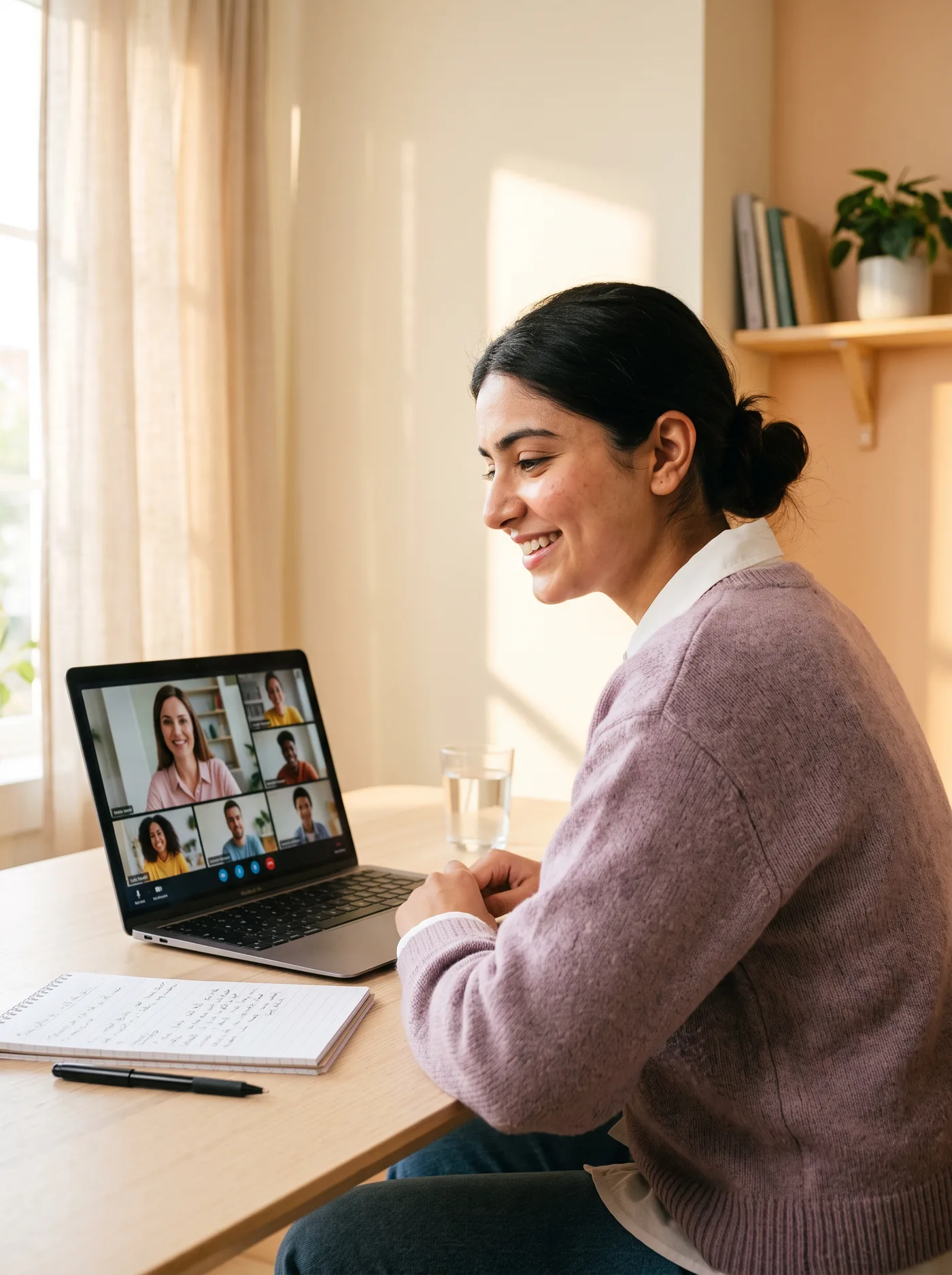 A student learning at home