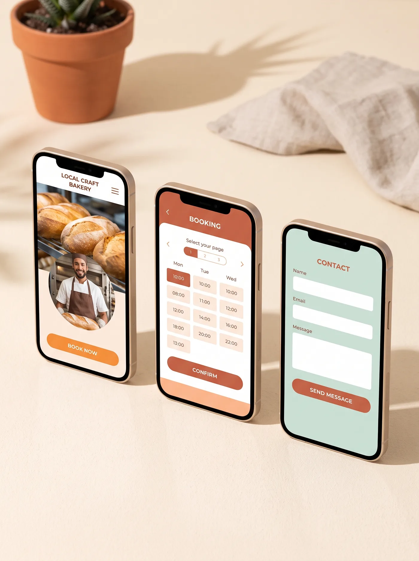 A mobile mockup of one of your sites